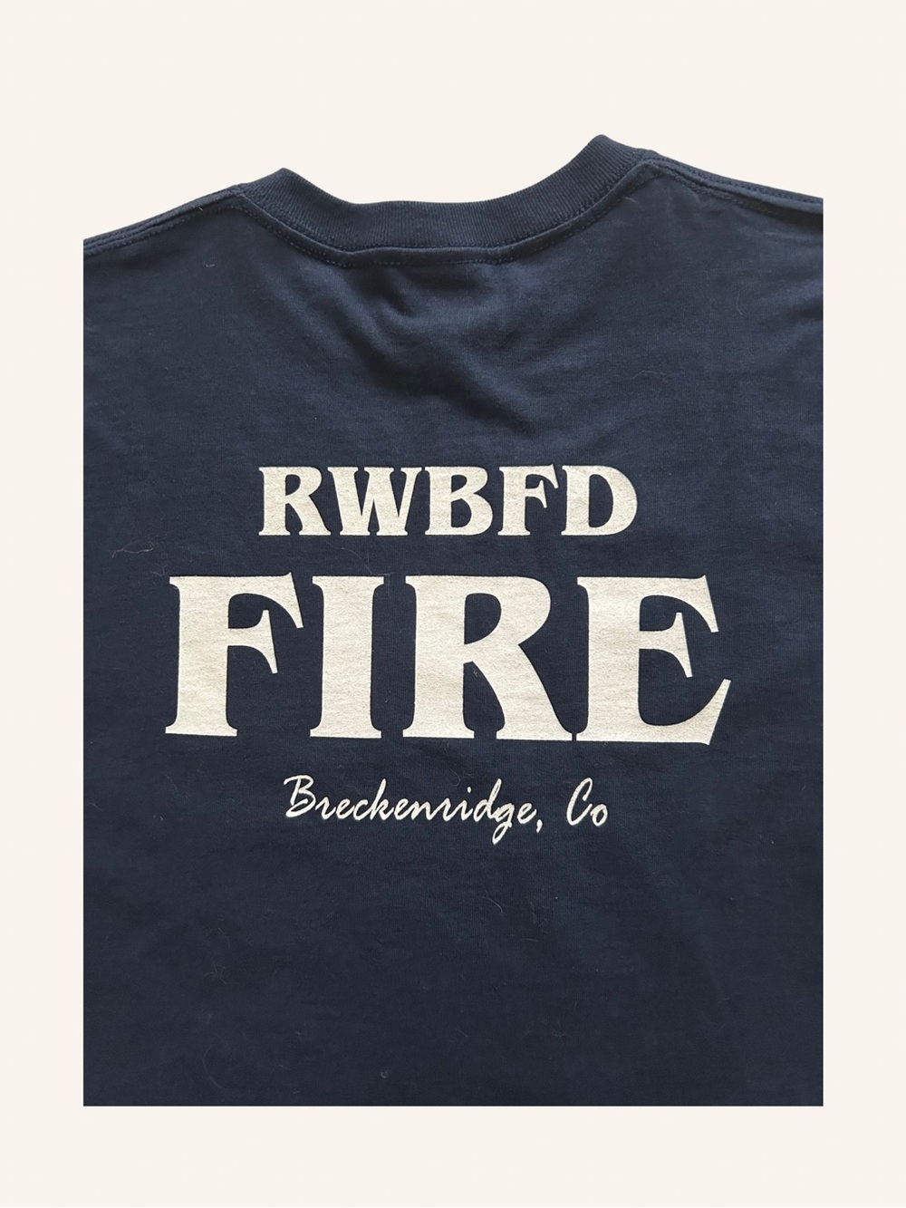 Fire Rescue Youth T-Shirt - Navy NWOT from Breakenridge, CO Fire Station.